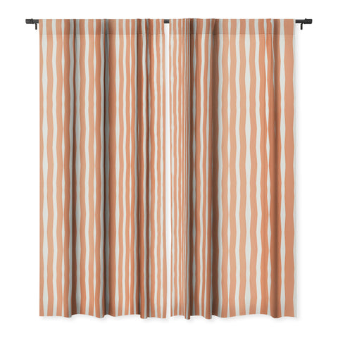 Lisa Argyropoulos Modern Lines Peach Blackout Window Curtain