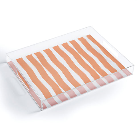 Lisa Argyropoulos Modern Lines Peach Acrylic Tray