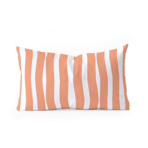 Lisa Argyropoulos Modern Lines Peach Oblong Throw Pillow