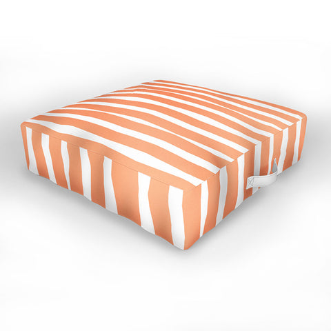 Lisa Argyropoulos Modern Lines Peach Outdoor Floor Cushion