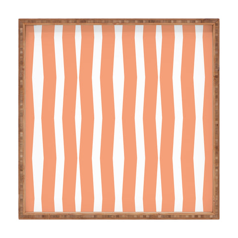 Lisa Argyropoulos Modern Lines Peach Square Tray