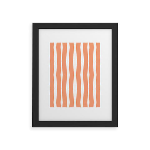 Lisa Argyropoulos Modern Lines Peach Framed Art Print