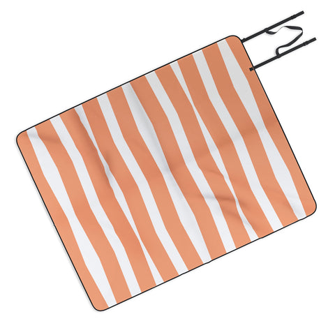 Lisa Argyropoulos Modern Lines Peach Outdoor Blanket