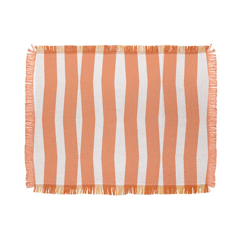 Lisa Argyropoulos Modern Lines Peach Throw Blanket