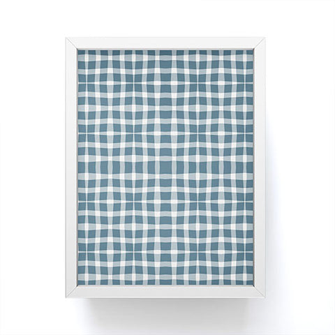 Lisa Argyropoulos Modern Plaid Blue Framed Mini Art Print