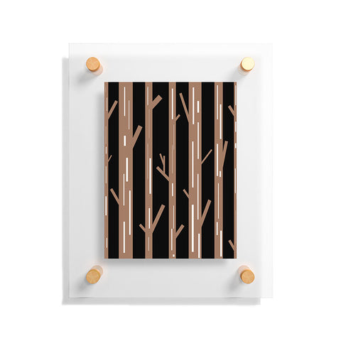 Lisa Argyropoulos Modern Trees Black Floating Acrylic Print