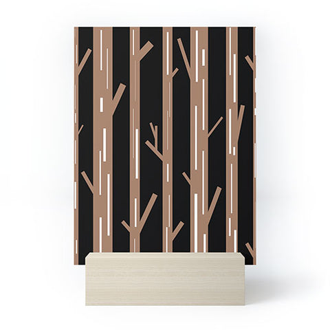 Lisa Argyropoulos Modern Trees Black Mini Art Print