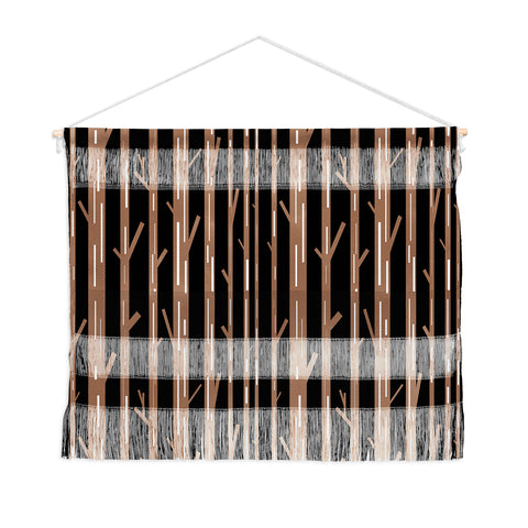 Lisa Argyropoulos Modern Trees Black Wall Hanging Landscape