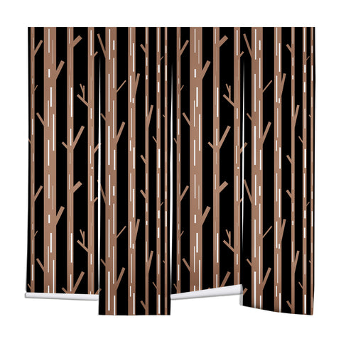 Lisa Argyropoulos Modern Trees Black Wall Mural