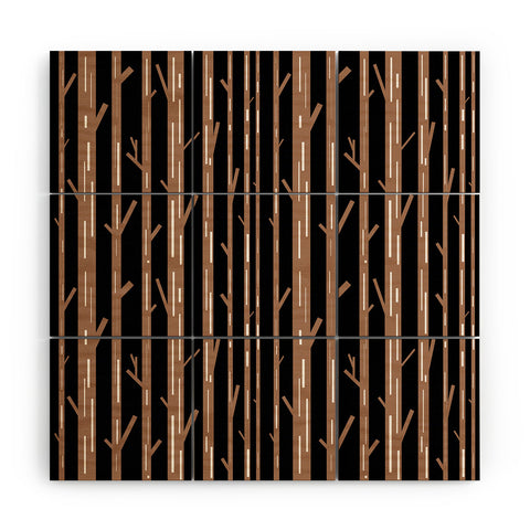 Lisa Argyropoulos Modern Trees Black Wood Wall Mural