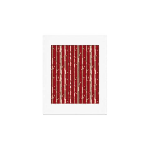 Lisa Argyropoulos Modern Trees Red Art Print