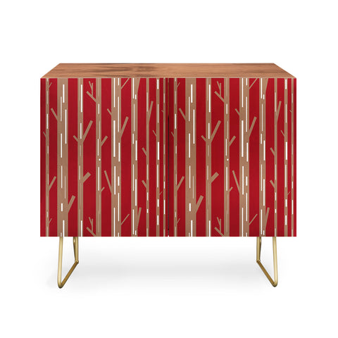 Lisa Argyropoulos Modern Trees Red Credenza