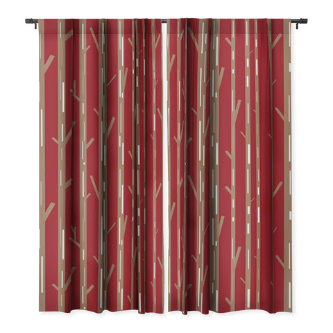 Lisa Argyropoulos Modern Trees Red Blackout Non Repeat