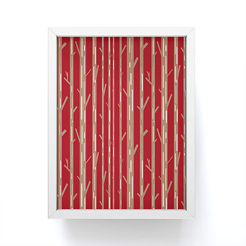 Lisa Argyropoulos Modern Trees Red Framed Mini Art Print