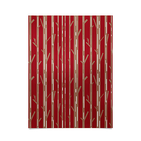 Lisa Argyropoulos Modern Trees Red Poster