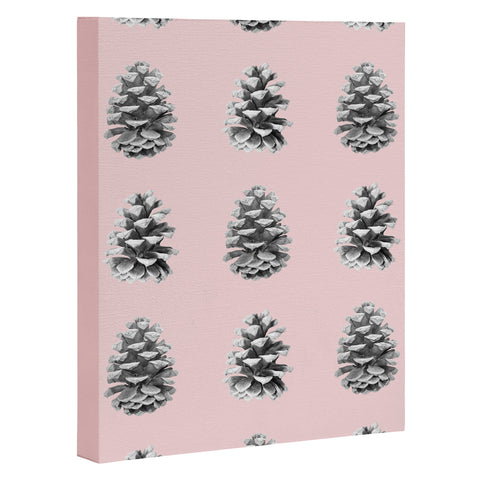 Lisa Argyropoulos Monochrome Pine Cones Blushed Kiss Art Canvas