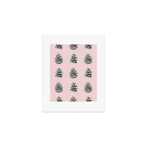 Lisa Argyropoulos Monochrome Pine Cones Blushed Kiss Art Print