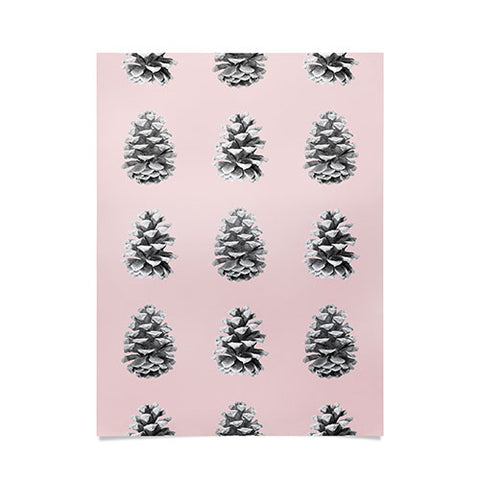 Lisa Argyropoulos Monochrome Pine Cones Blushed Kiss Poster