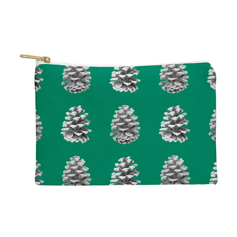 Lisa Argyropoulos Monochrome Pine Cones Green Pouch