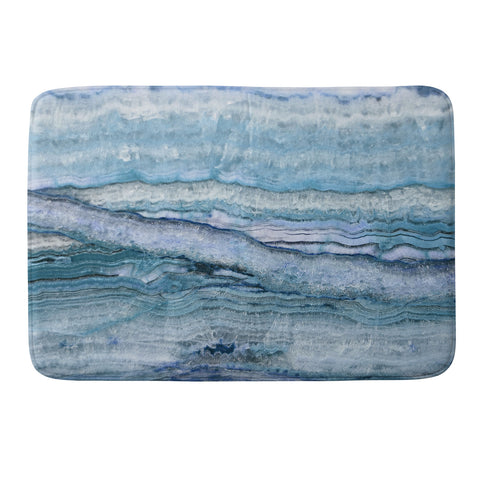 Lisa Argyropoulos Mystic Stone Aqua Blue Memory Foam Bath Mat