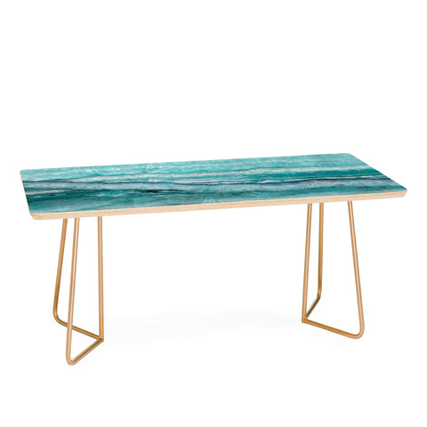 Lisa Argyropoulos Mystic Stone Aqua Teal Coffee Table