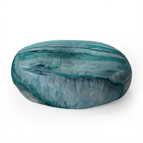 Lisa Argyropoulos Mystic Stone Aqua Teal Floor Pillow Round
