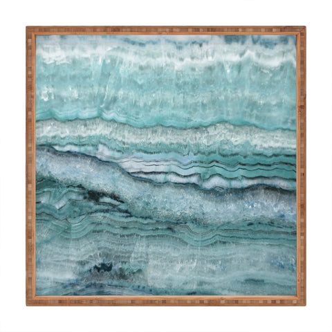 Lisa Argyropoulos Mystic Stone Aqua Teal Square Tray