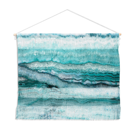 Lisa Argyropoulos Mystic Stone Aqua Teal Wall Hanging Landscape