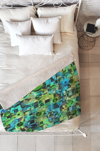 Lisa Argyropoulos Ocean Geo Fleece Throw Blanket