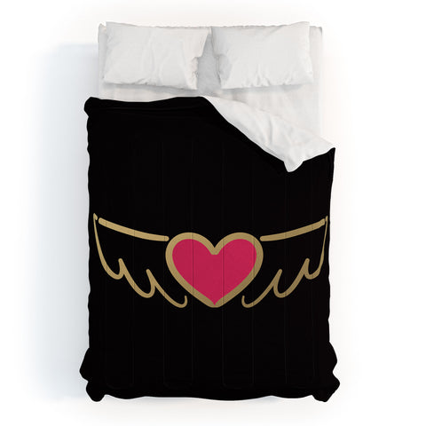 Lisa Argyropoulos On Golden Wings of Love Comforter