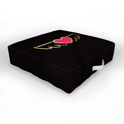 Lisa Argyropoulos On Golden Wings of Love Outdoor Floor Cushion