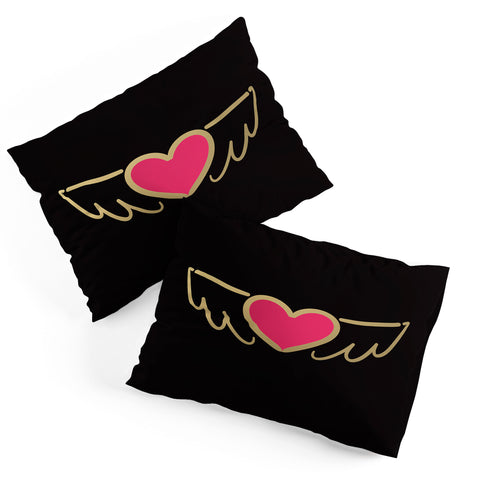 Lisa Argyropoulos On Golden Wings of Love Pillow Shams