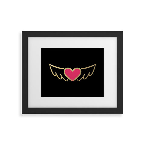 Lisa Argyropoulos On Golden Wings of Love Framed Art Print