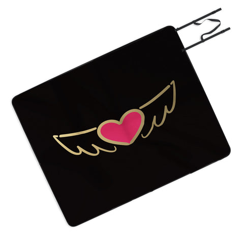 Lisa Argyropoulos On Golden Wings of Love Picnic Blanket