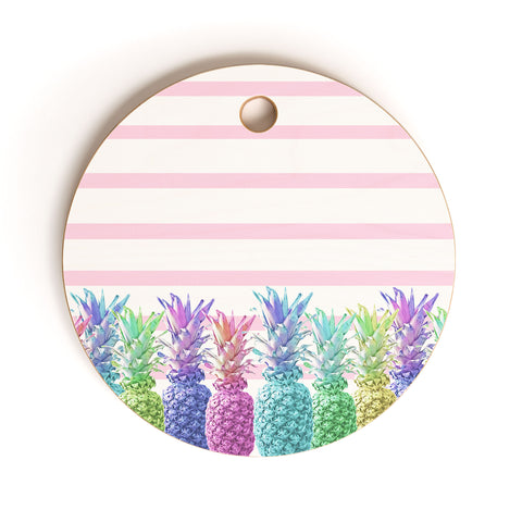 Lisa Argyropoulos Pastel Jungle Cutting Board Round