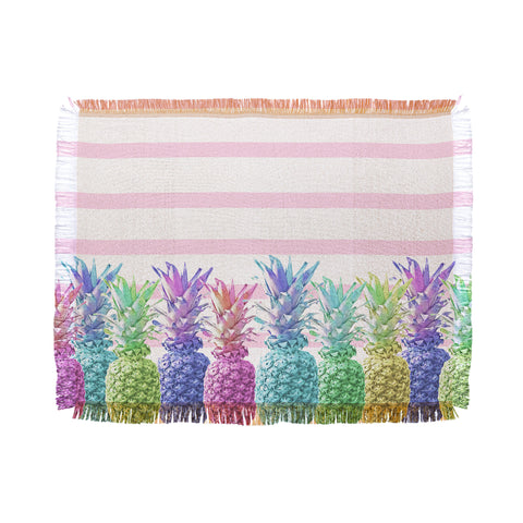 Lisa Argyropoulos Pastel Jungle Throw Blanket