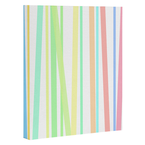 Lisa Argyropoulos Pastel Rainbow Stripes Art Canvas