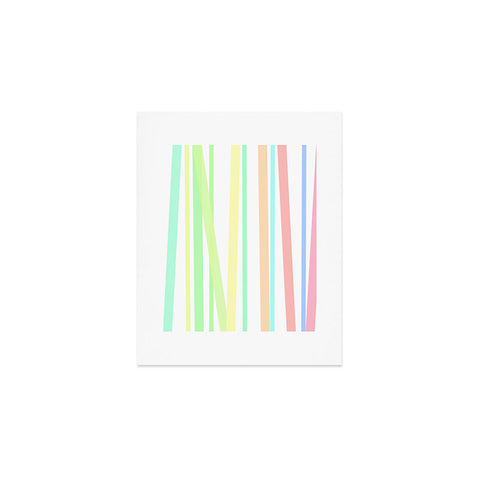 Lisa Argyropoulos Pastel Rainbow Stripes Art Print