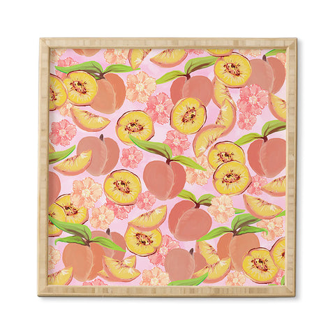 Lisa Argyropoulos Peaches On Pink Framed Wall Art