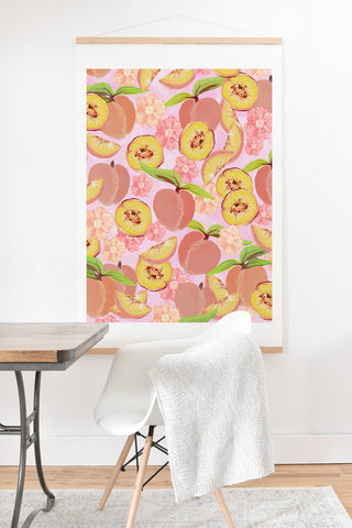 Lisa Argyropoulos Peaches On Pink Art Print And Hanger