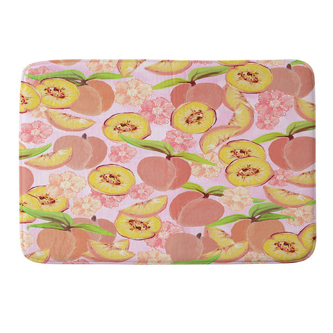 Lisa Argyropoulos Peaches On Pink Memory Foam Bath Mat