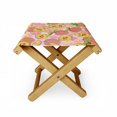 Lisa Argyropoulos Peaches On Pink Folding Stool