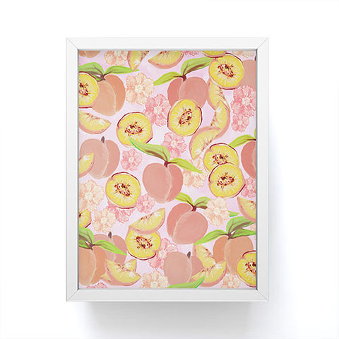 Lisa Argyropoulos Peaches On Pink Framed Mini Art Print