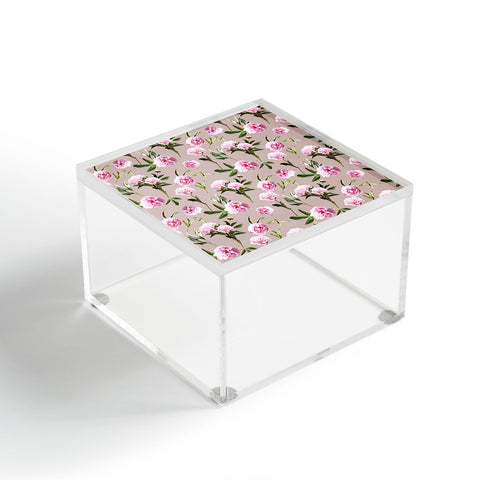 Lisa Argyropoulos Peonies in Her Dreams Mocha Acrylic Box