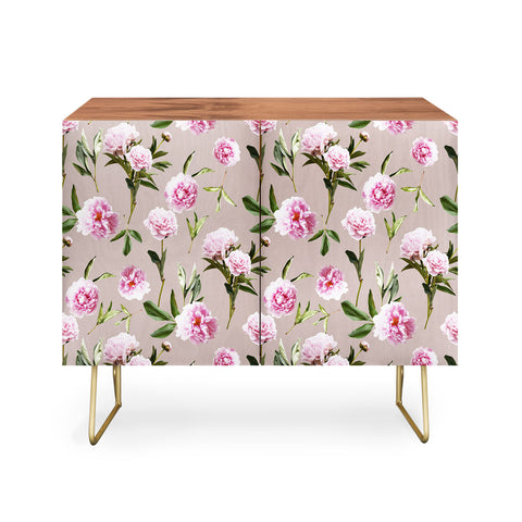 Lisa Argyropoulos Peonies in Her Dreams Mocha Credenza