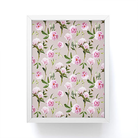 Lisa Argyropoulos Peonies in Her Dreams Mocha Framed Mini Art Print