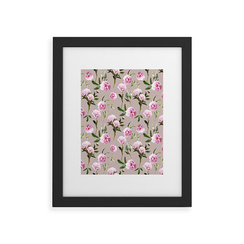 Lisa Argyropoulos Peonies in Her Dreams Mocha Framed Art Print