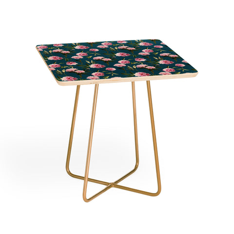 Lisa Argyropoulos Peonies in Her Dreams Teal Side Table
