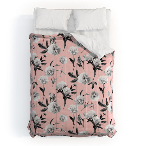 Lisa Argyropoulos Peonies Mono Blush Comforter