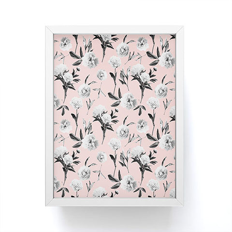 Lisa Argyropoulos Peonies Mono Blush Framed Mini Art Print